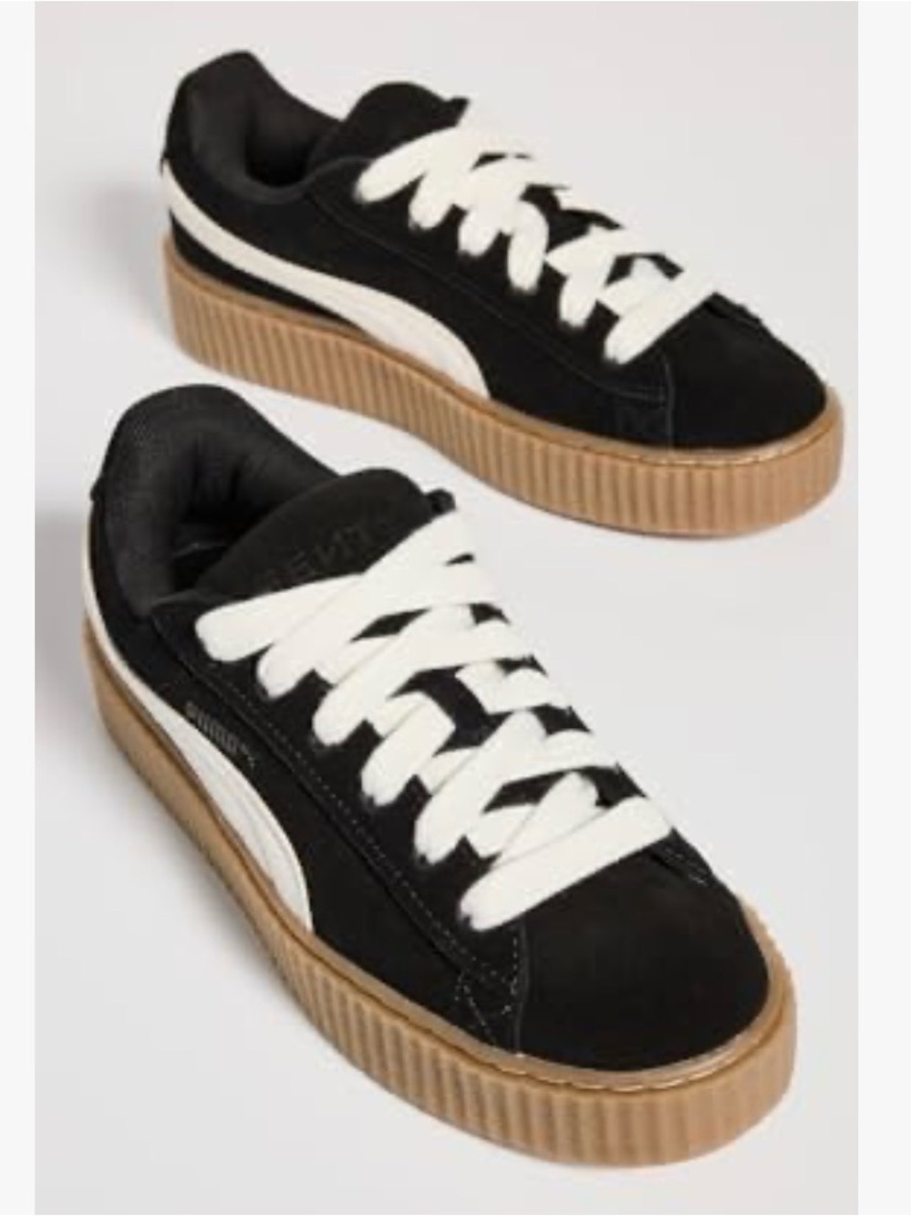 PUMA FENTY Creeper Phatty Women’s Black Warm White Sneakers. Size 6. NEW !